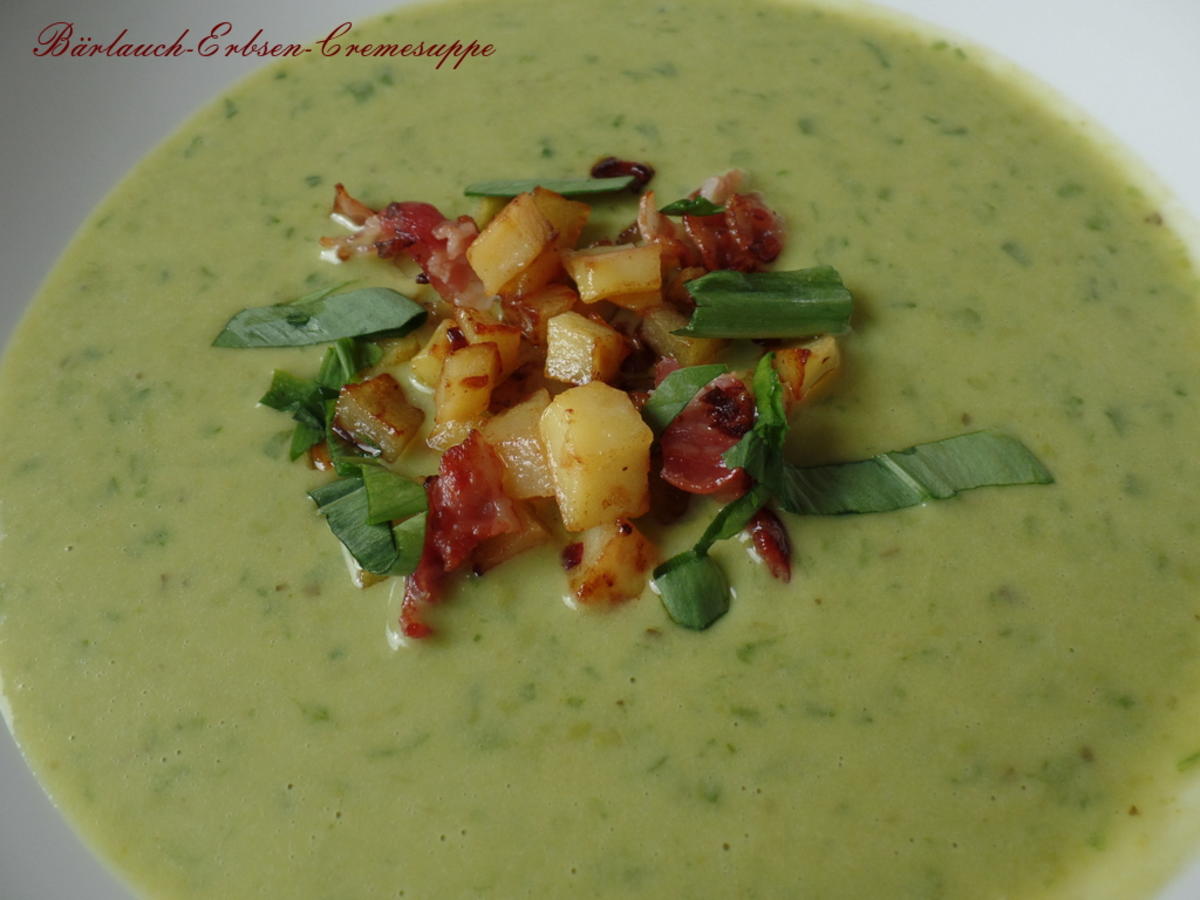 Bilder für Bärlauch-Erbsen-Cremesuppe - Rezept