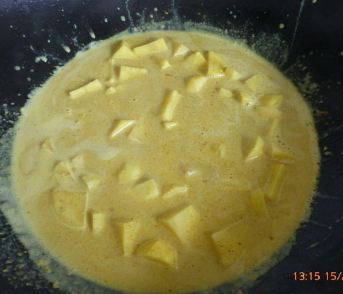 Thailändisches Kartoffelcurry mit Spinat - Rezept - Bild Nr. 5