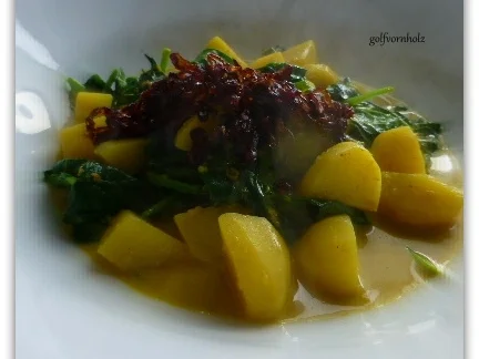 Thailändisches Kartoffelcurry mit Spinat - Rezept - Bild Nr. 7