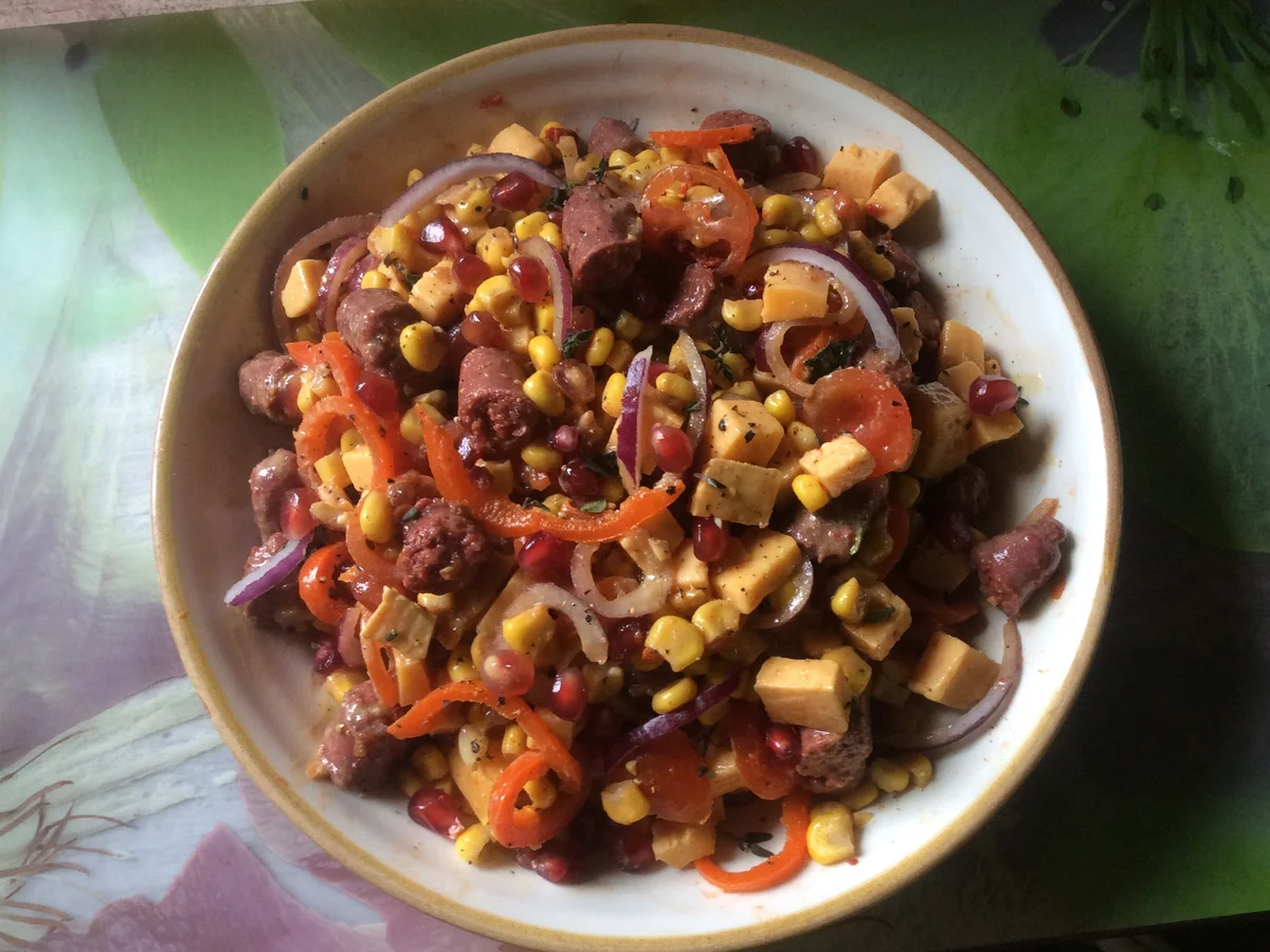 Fruchtiger Wurst-Käsesalat - Rezept - Bild Nr. 2