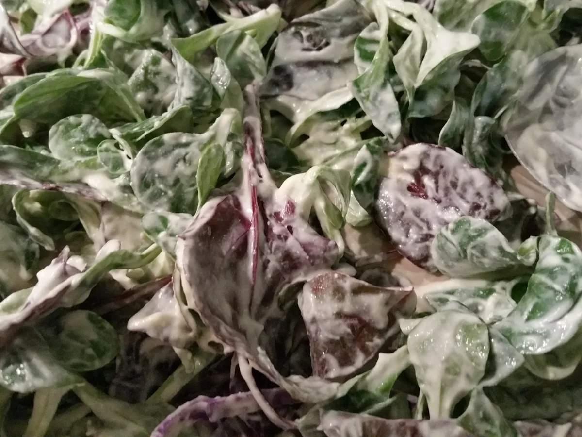 Gemischter Salat mit Käse Creme Dressing - Rezept - Bild Nr. 3