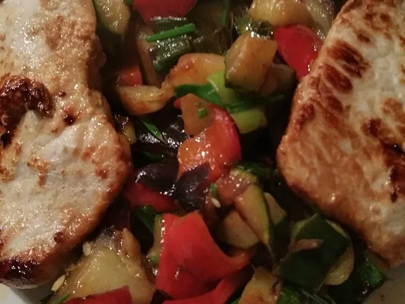 Rezept: Minutenschnitzel mit Gemüsepfanne à la Biggi Bild Nr. 9 Minutenschnitzel mit Gemüsepfanne à la Biggi - Rezept - Bild Nr. 9