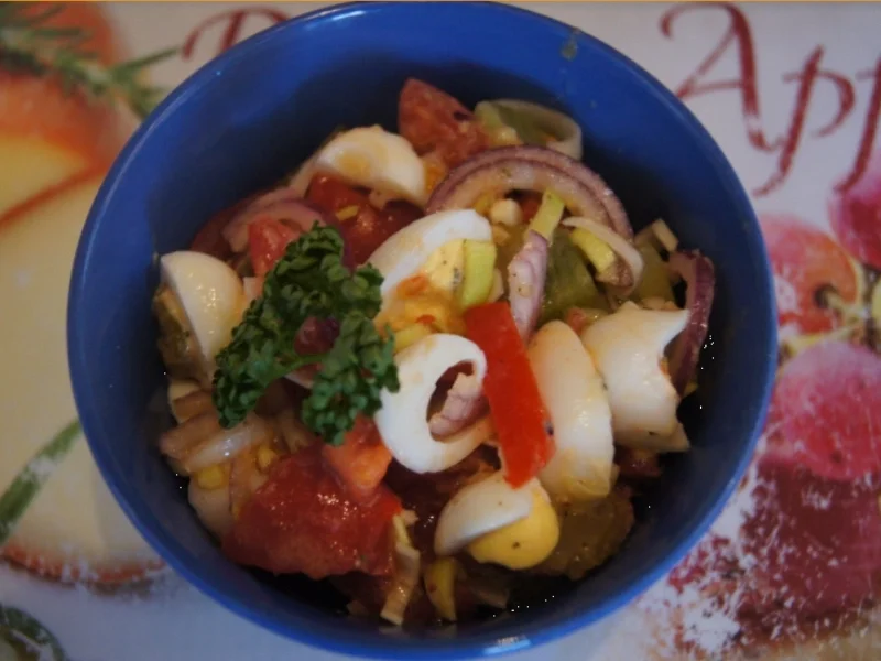 Salat mit Wachteleiern - Rezept