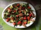 Erdbeer-Rucolasalat mit Mozzarella und Parmaschinken - Rezept