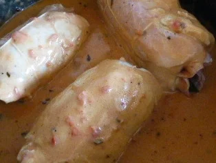 Hähnchen-Involtini mit Paprikageröstl - Rezept - Bild Nr. 7