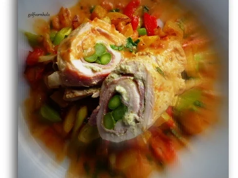 Hähnchen-Involtini mit Paprikageröstl - Rezept - Bild Nr. 10