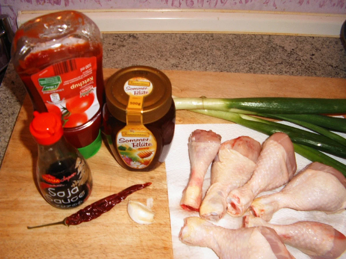 Rezept: Hähnchenunterkeulen süß-scharf Bild Nr. 2 Hähnchenunterkeulen süß-scharf - Rezept - Bild Nr. 2