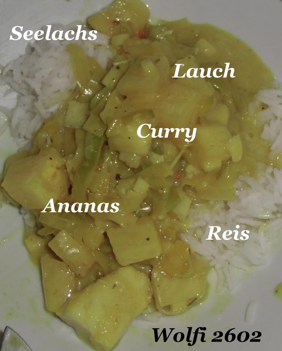 Fisch Curry - Seelachs mit Ananas und Lauch - Rezept - Bild Nr. 2