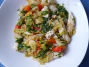 Geschmorter Chinakohl mit Hähnchengeschnetzeltem - Rezept