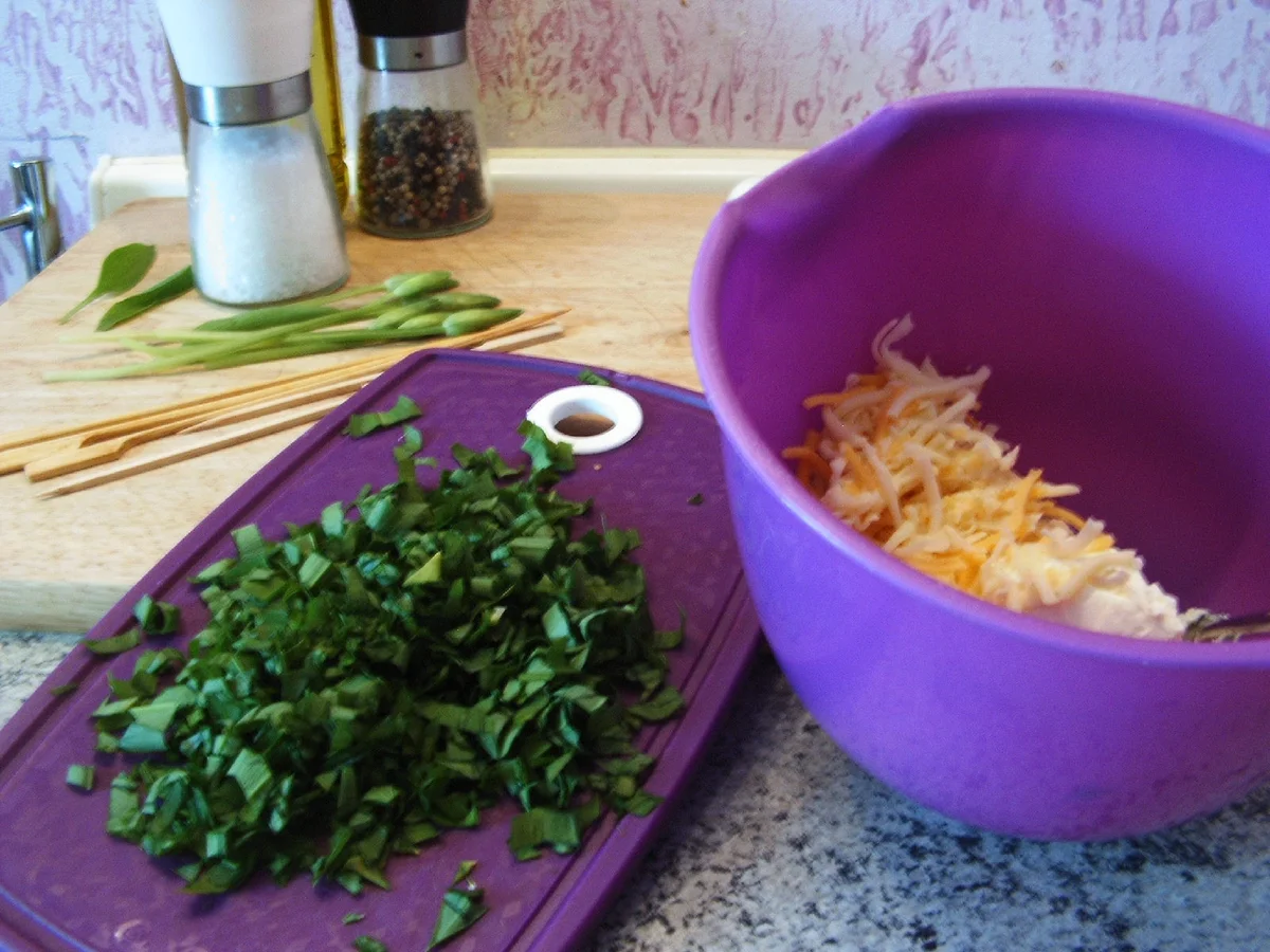 Champignonspieße mit Bärlauchfüllung - Rezept - Bild Nr. 3