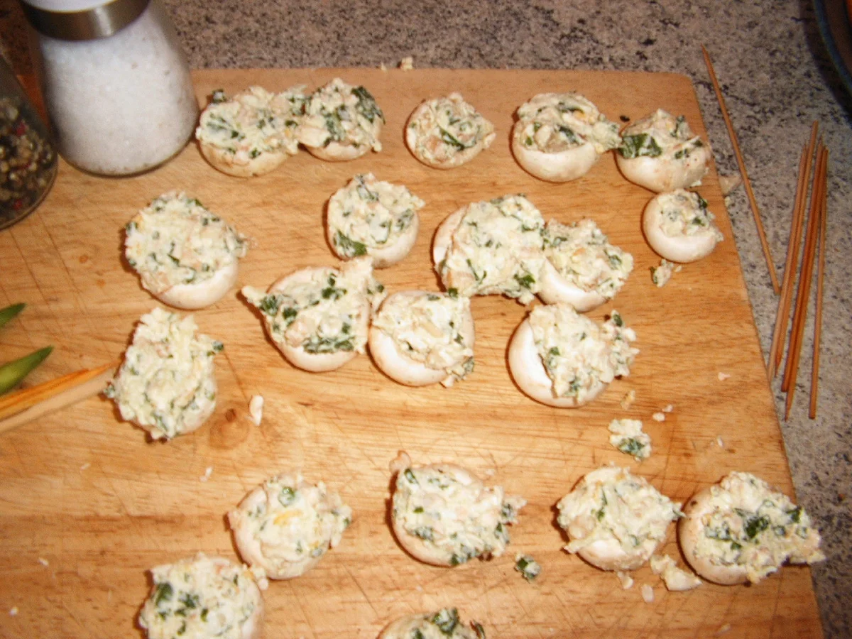 Champignonspieße mit Bärlauchfüllung - Rezept - Bild Nr. 6