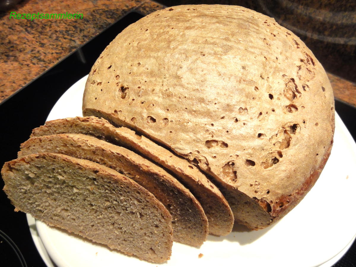 Brot:   MISCHBROT  750 gr. (mit Sauerteig) - Rezept