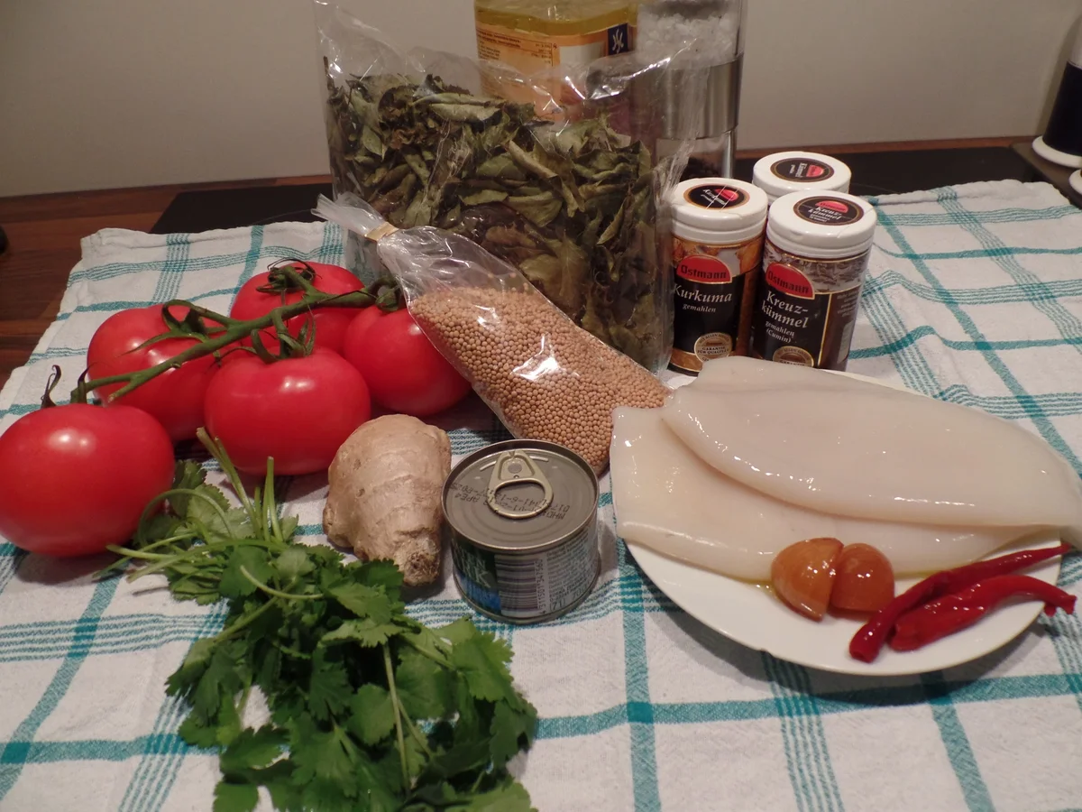 Tintenfischringe in roter Sauce - Rezept - Bild Nr. 2