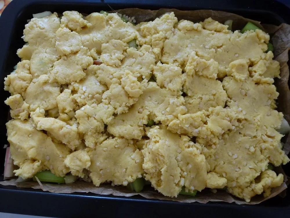 Apfel-Rhabarber-Streuselkuchen - Rezept - Bild Nr. 8