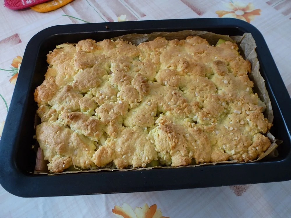 Apfel-Rhabarber-Streuselkuchen - Rezept - Bild Nr. 9