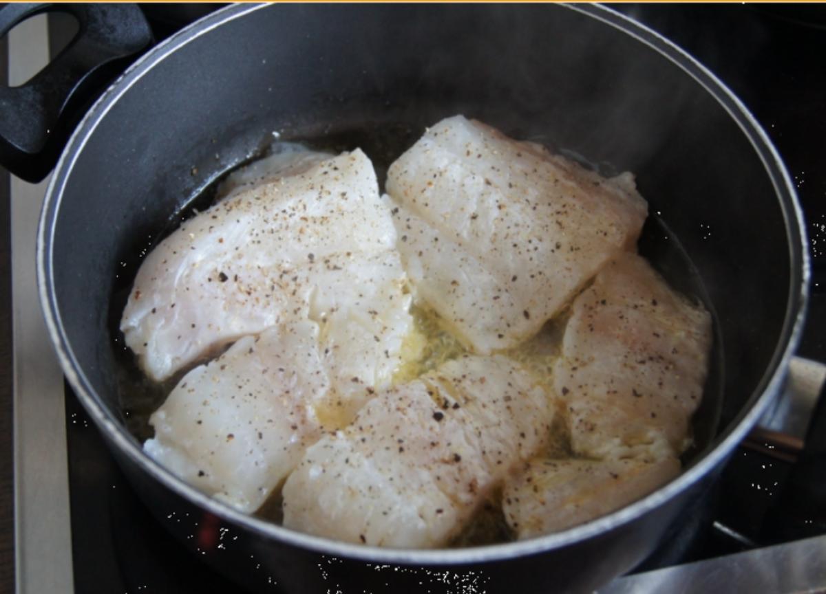 Spargel mit Kabeljaufilet und Frühkartoffeln - Rezept - Bild Nr. 6