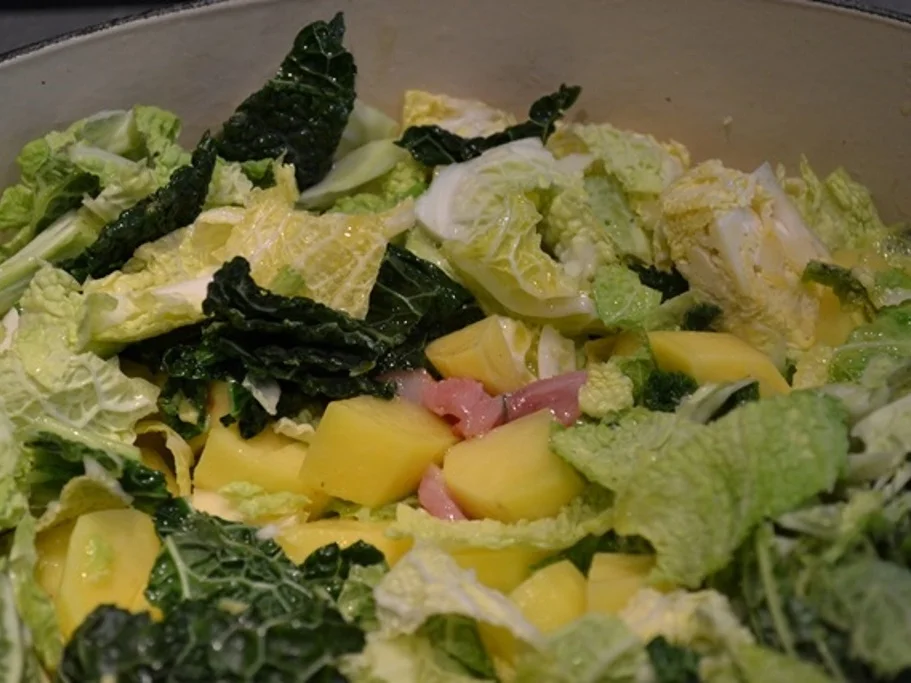 Wirsingeintopf heute mit Bratwurst - Rezept - Bild Nr. 3