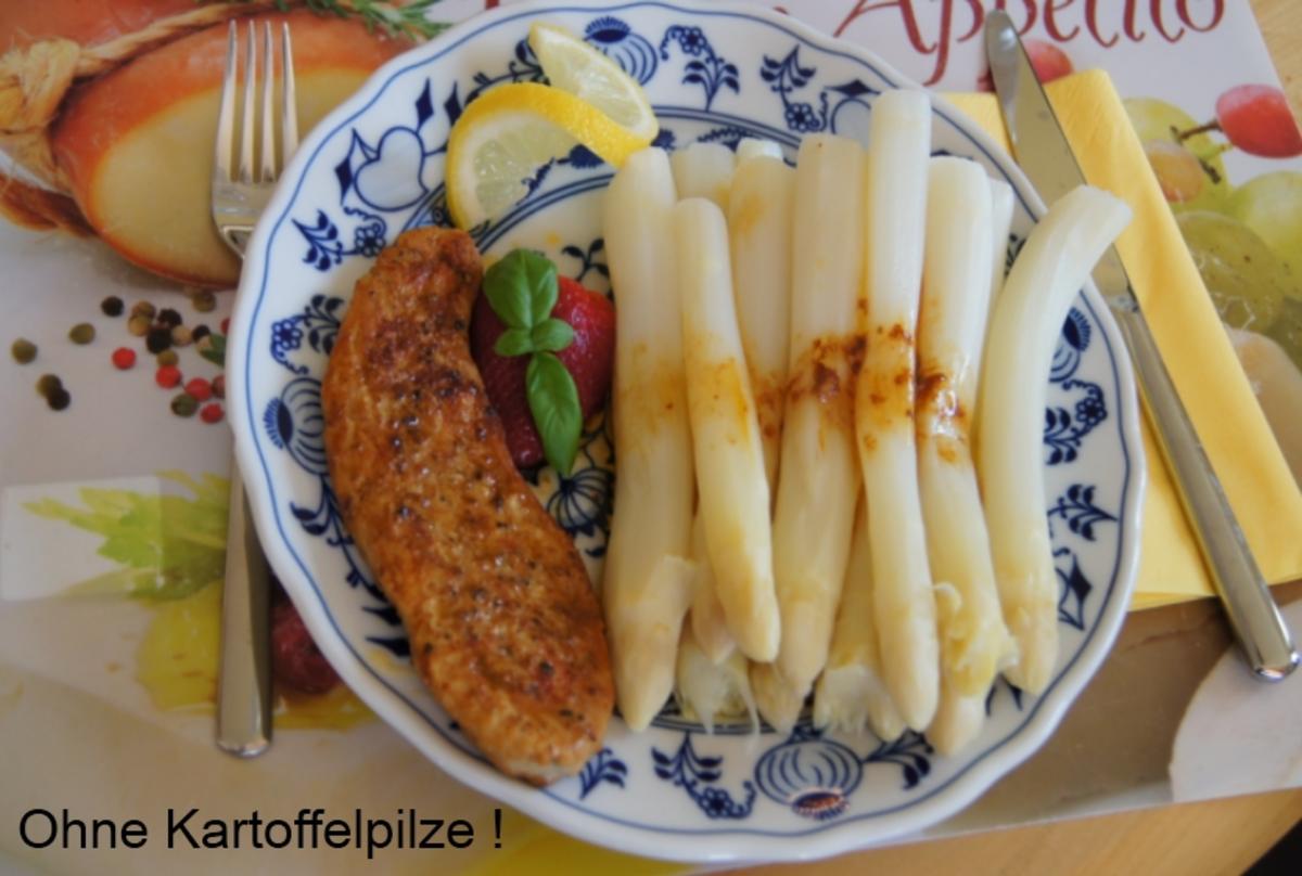 Kurzspargel mit Schnitzel natur und Kartoffelpilzen - Rezept - Bild Nr. 13