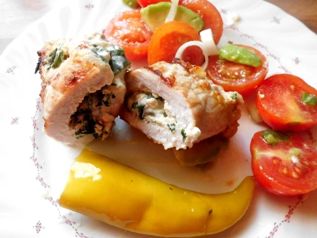 schweinesteaks gefüllt mit bärlauchcreme - Rezept