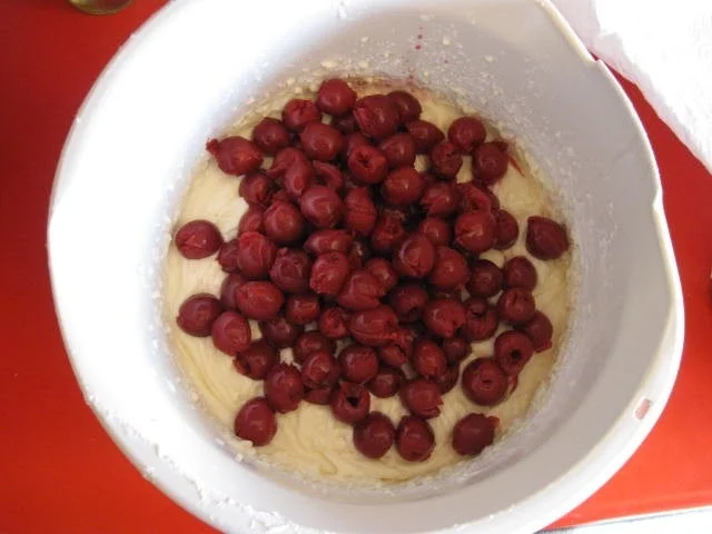 Käsekuchen mit Kirschen und Bananen - Rezept - Bild Nr. 8