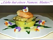 Bärlauch, Kartoffeln, Spargel, Lachs - Türmchen - Rezept