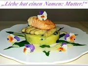 Bärlauch, Kartoffeln, Spargel, Lachs - Türmchen - Rezept
