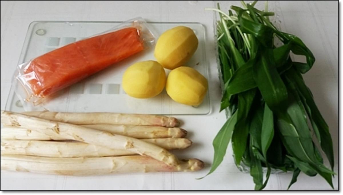 Bärlauch, Kartoffeln, Spargel, Lachs - Türmchen - Rezept - Bild Nr. 3