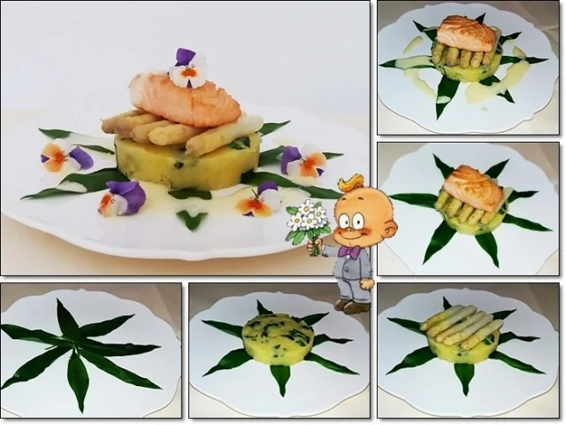 Bärlauch, Kartoffeln, Spargel, Lachs - Türmchen - Rezept - Bild Nr. 10