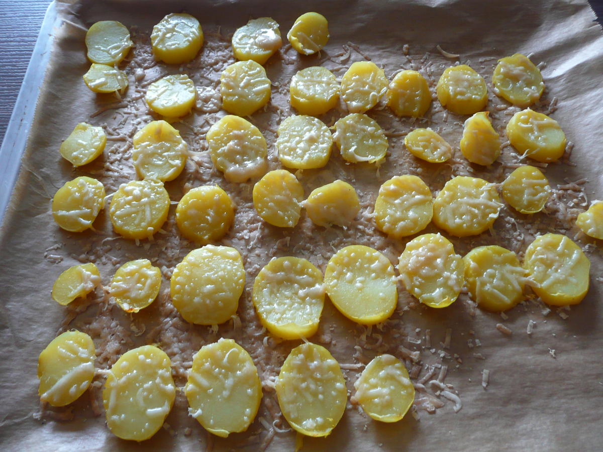 Holzfällersteak , Parmesankartoffeln + Mairübchen - Mix - Salat - Rezept - Bild Nr. 7