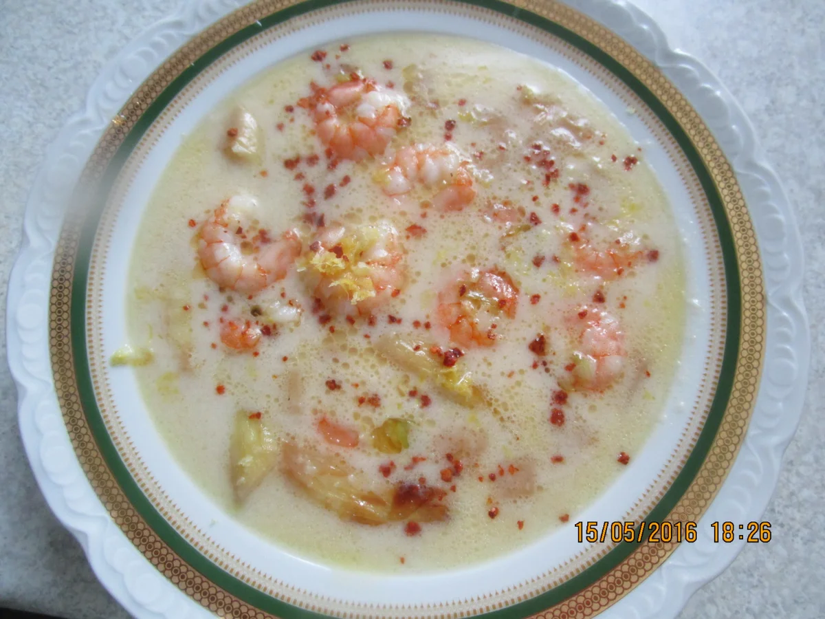 Spargel-Garnelen-Creme Süppchen - Rezept