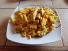 Nudelsalat mit Hähnchenbrust und Joguhrt Dressing - Rezept