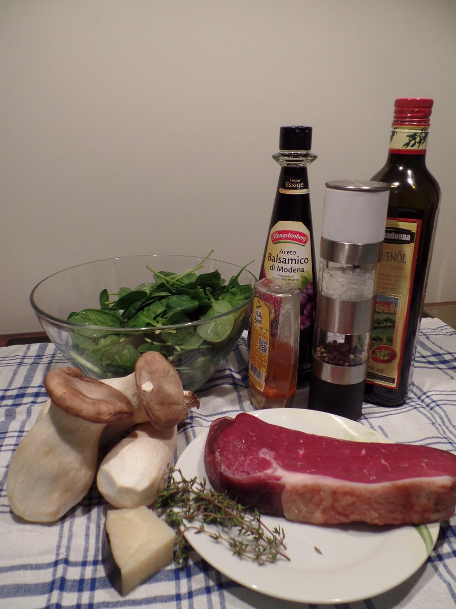 Rindersteak mit Pilzsalat - Rezept - Bild Nr. 2