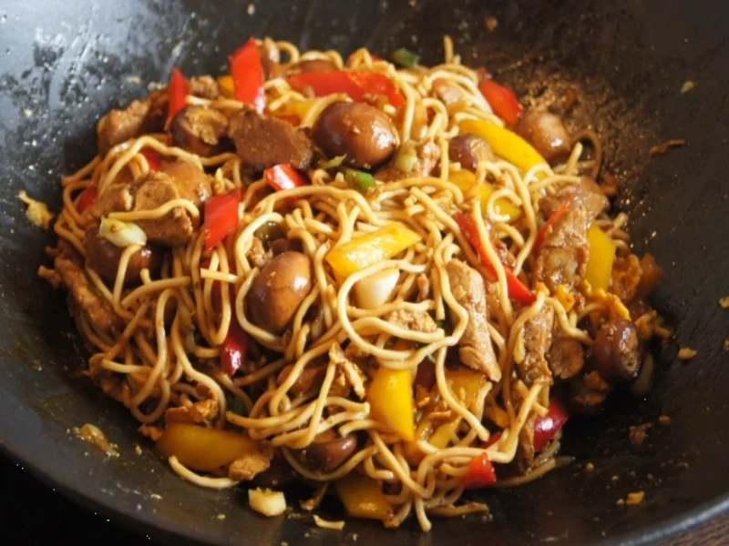 Nudelwok mit Ei, Schweinefilet und Gemüse - Rezept - Bild Nr. 10