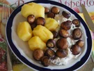 Pikanter Quark mit Champignons und Pellkartoffeln - Rezept