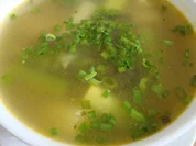 Spargelsüppchen mit einer Einlage aus Käsenocken - Rezept