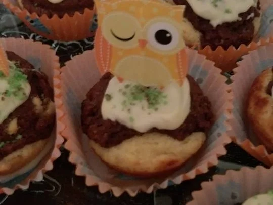 weiße Schoko-Marmormuffins - Rezept