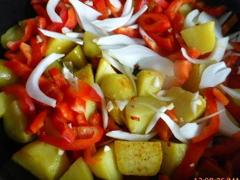 Tapa Kabeljau mit Kartoffeln und Paprika - Rezept - Bild Nr. 5