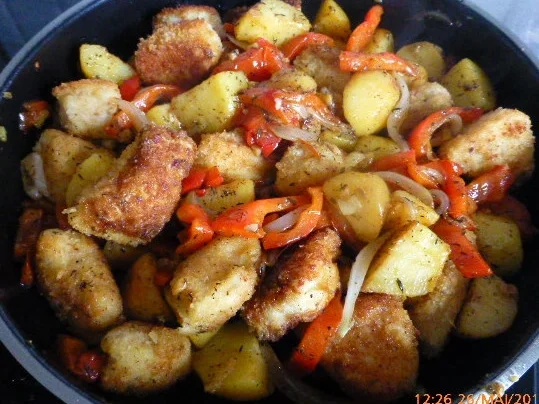 Tapa Kabeljau mit Kartoffeln und Paprika - Rezept - Bild Nr. 6