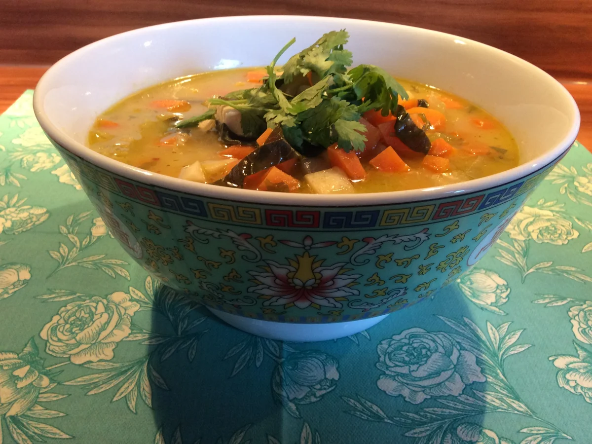 Tom Kha Gai - Thai Suppe mit Pak Choi - Rezept