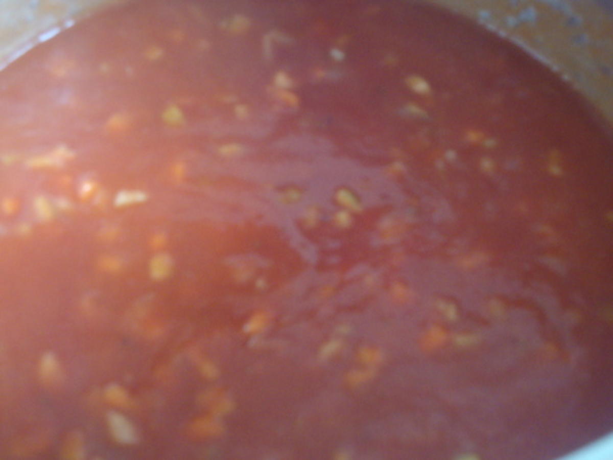 Tomatenragout-Süppchen mit Mascarpone-Kräuterflädle - Rezept - Bild Nr. 5