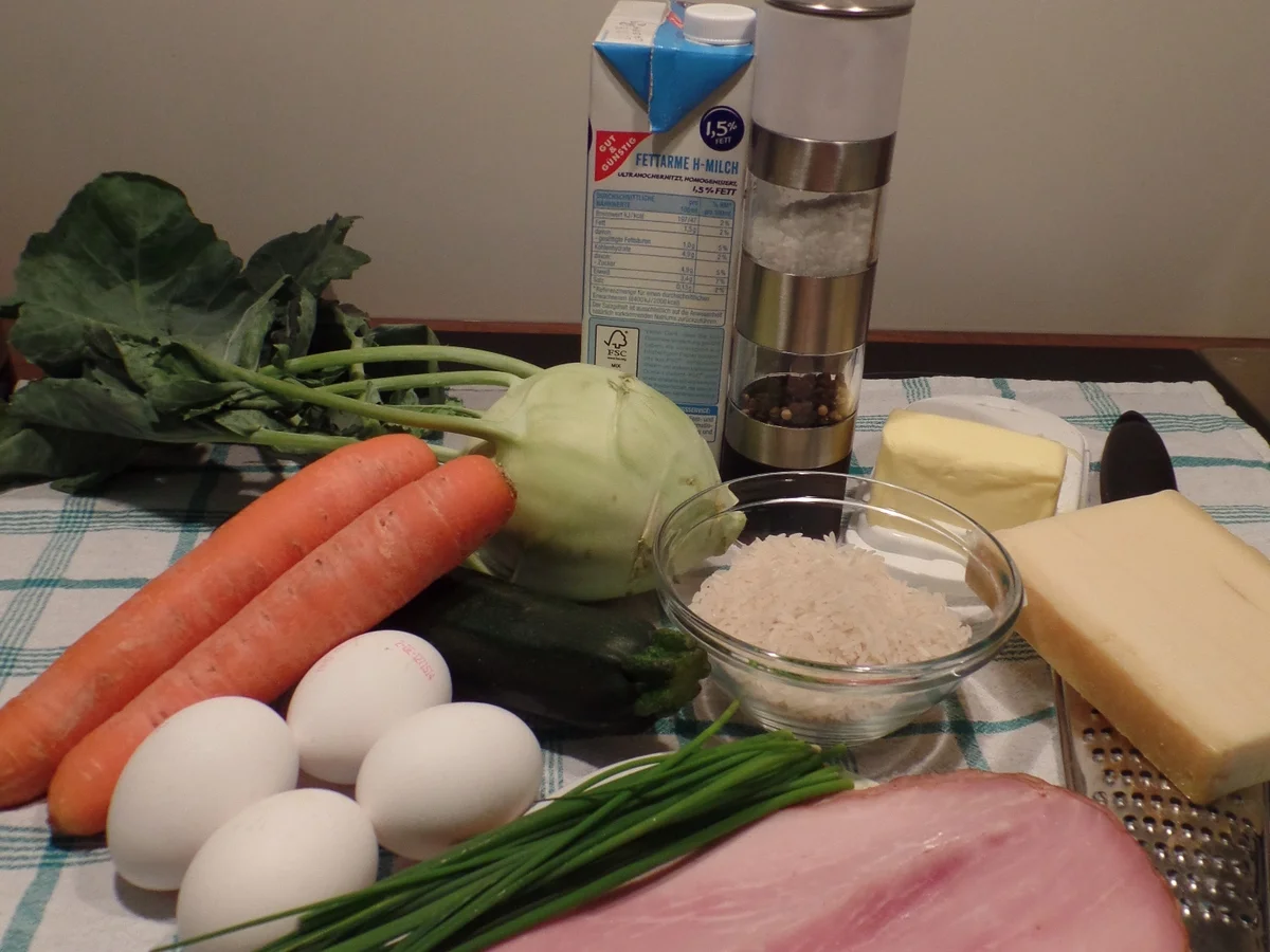 Gemüse-Reis-Schinken-Auflauf - Rezept - Bild Nr. 2