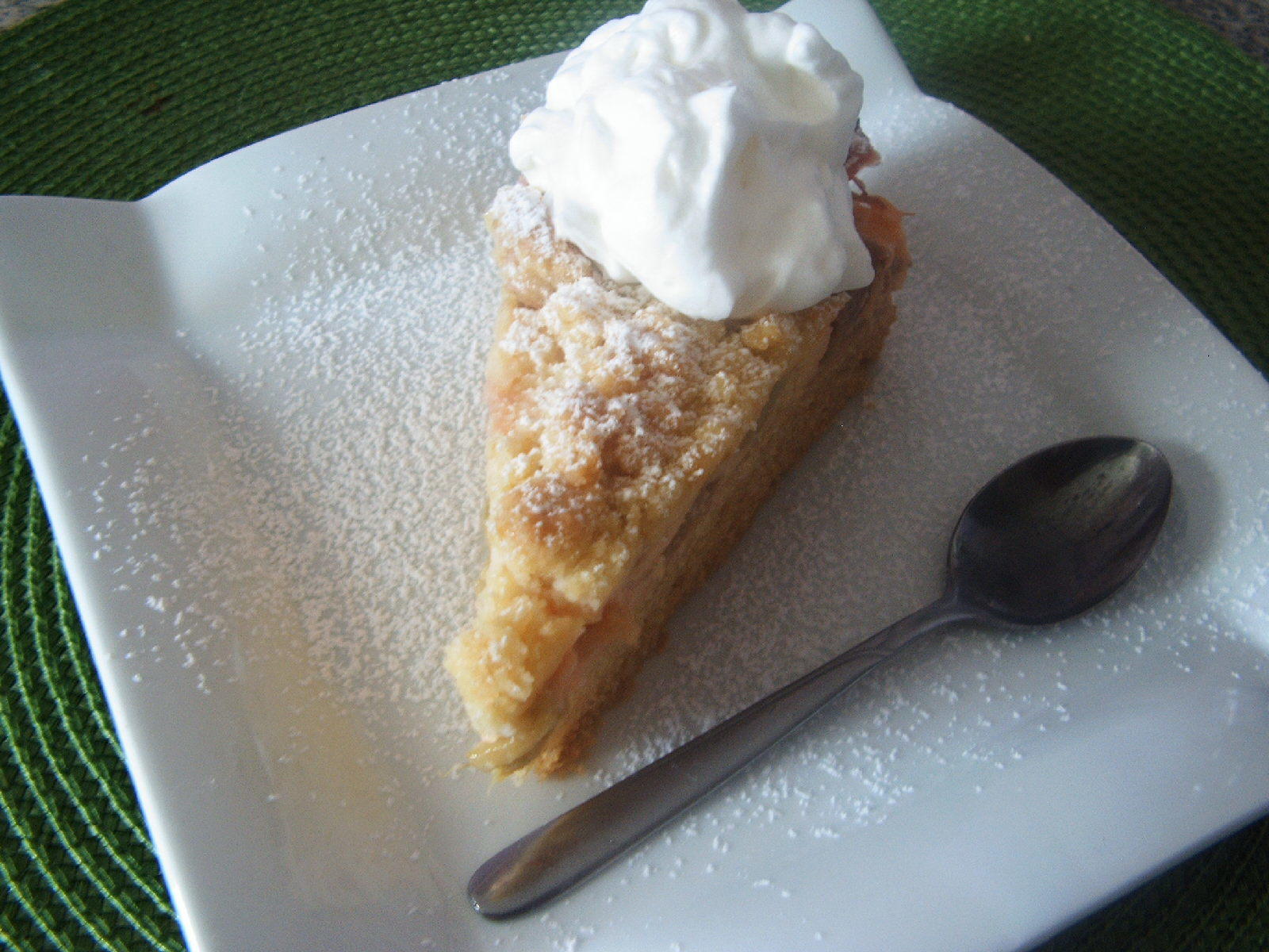 Bilder für Rhabarber-Pudding-Streusel-Kuchen - Rezept