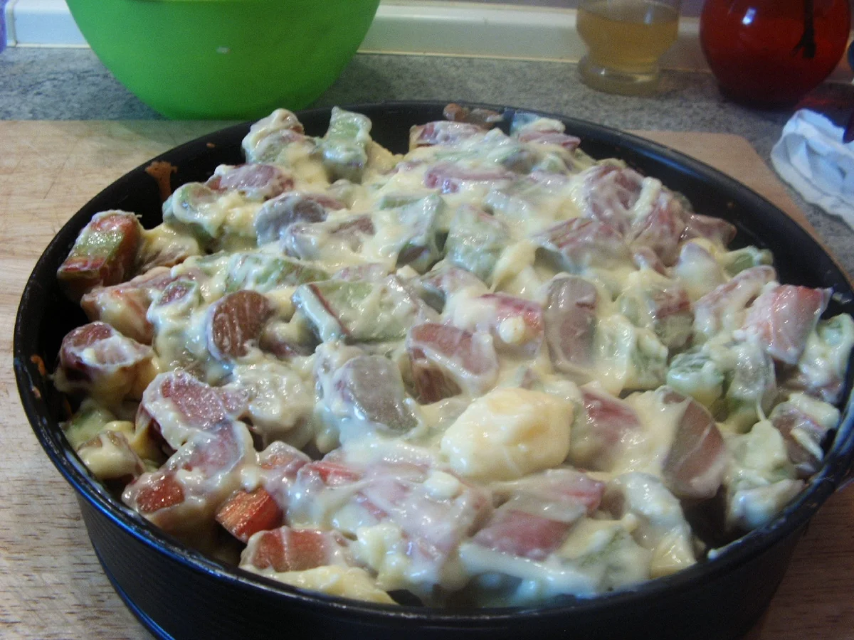 Rhabarber-Pudding-Streusel-Kuchen - Rezept - Bild Nr. 9