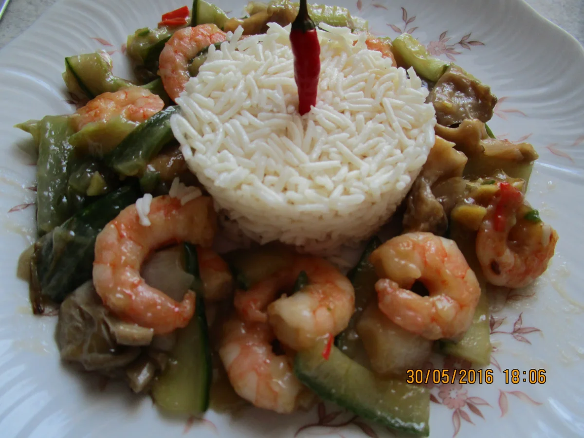 Gebratene Garnelen aus der Asiaküche - Rezept