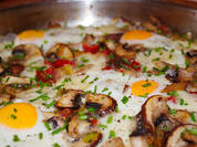 Überbackene Champignon-Gemüsepfanne - Rezept