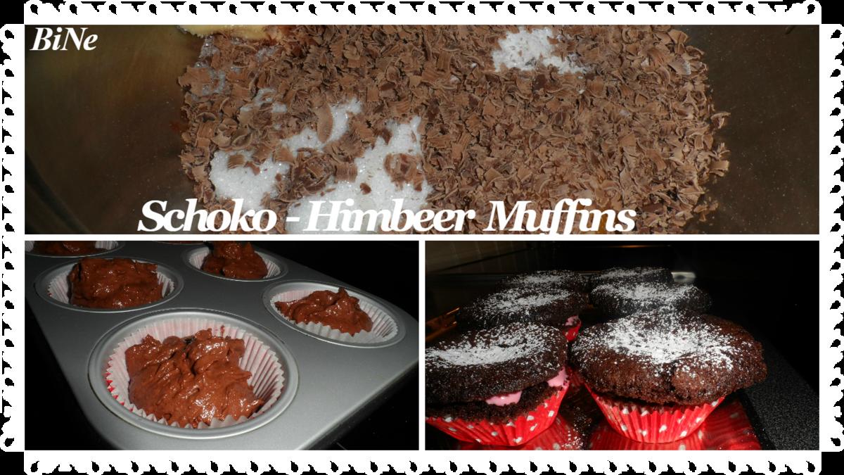 BiNe` S SCHOKO - HIMBEER MUFFINS - Rezept