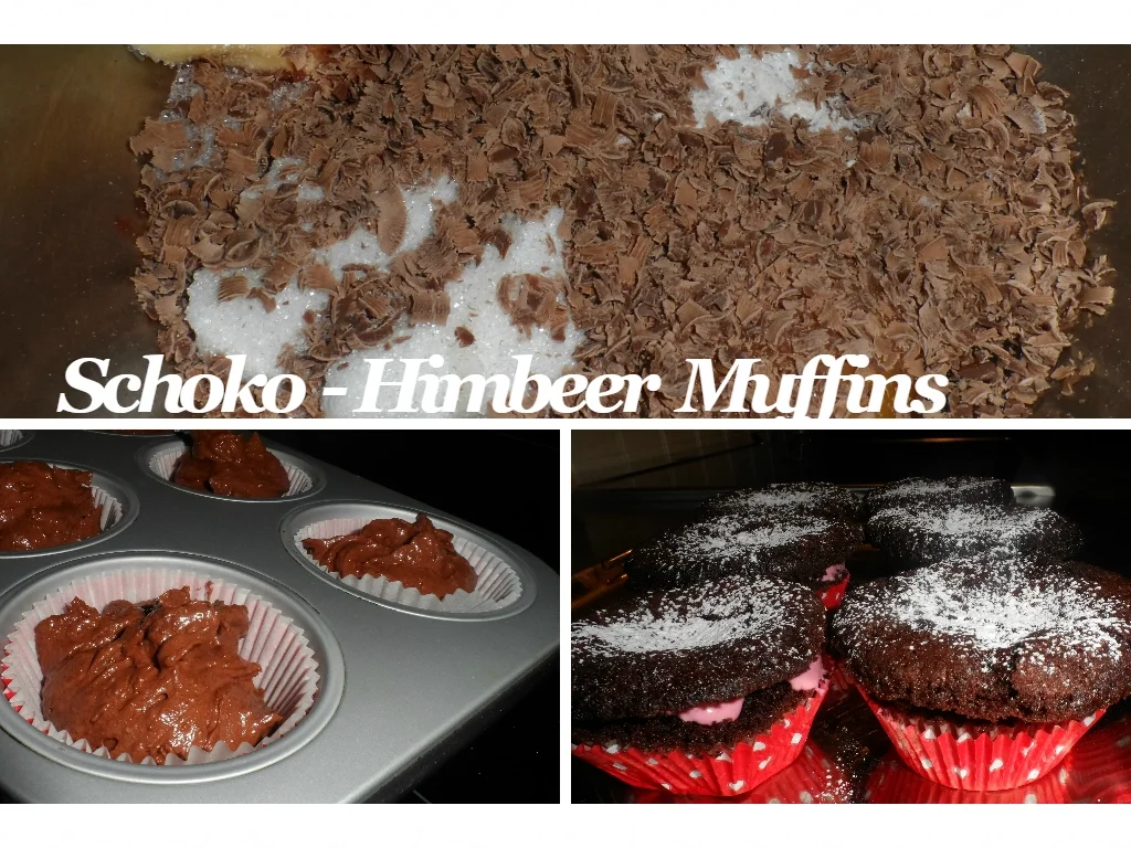 BiNe` S SCHOKO - HIMBEER MUFFINS - Rezept