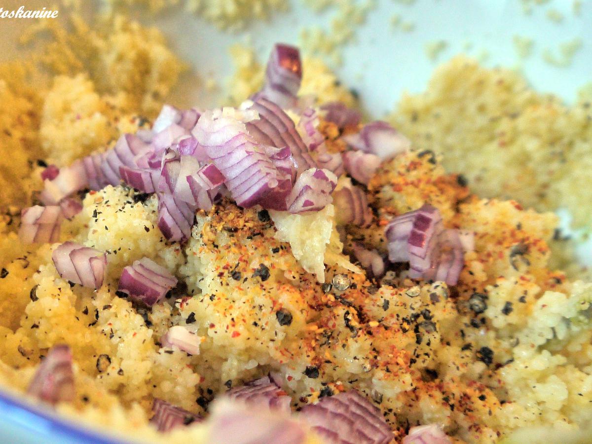 Couscous Salat mit Avocado und Feta - einfach - 91 kcal/100g