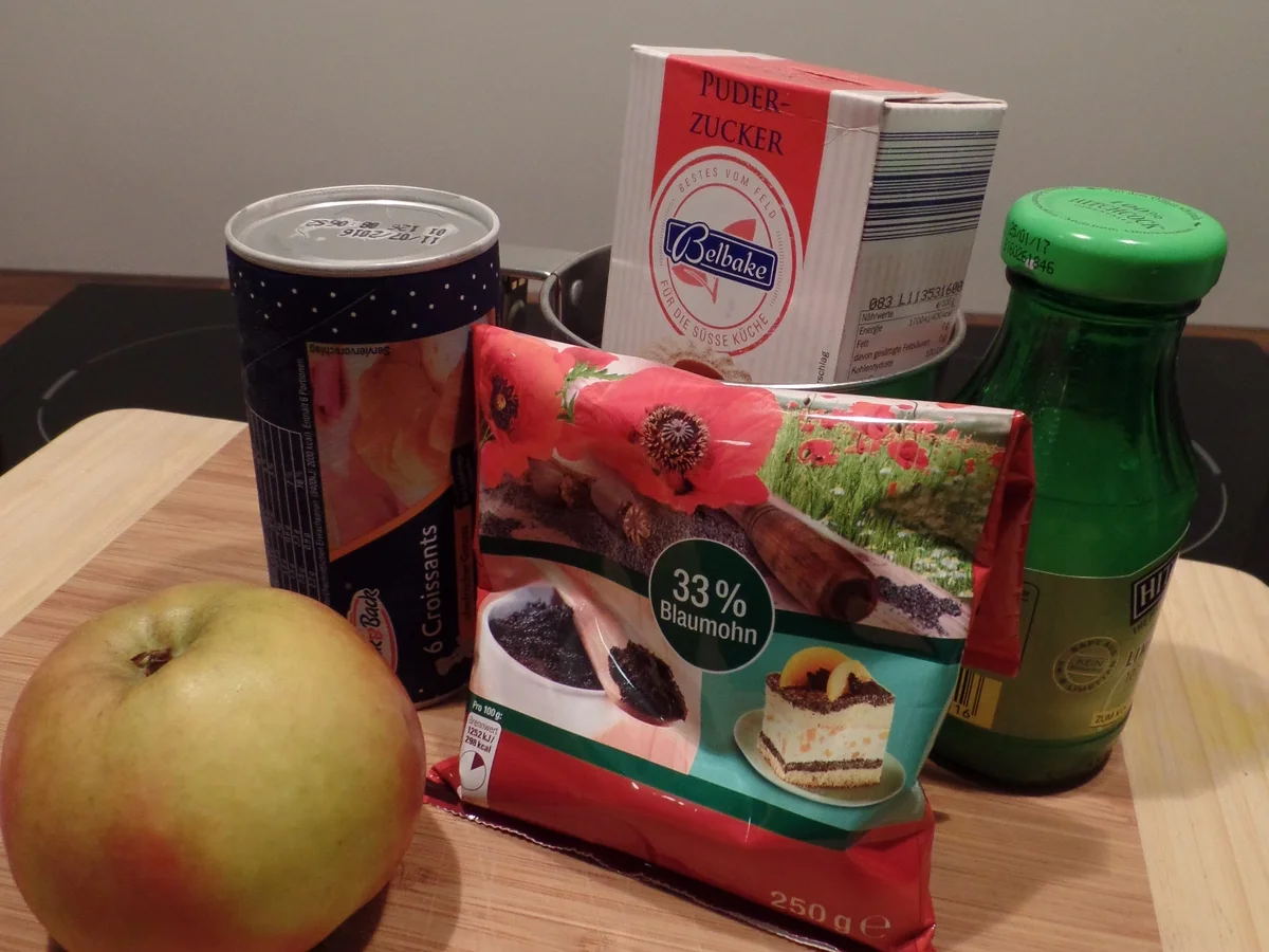 Apfel-Mohn-Hörnchen - Rezept - Bild Nr. 2