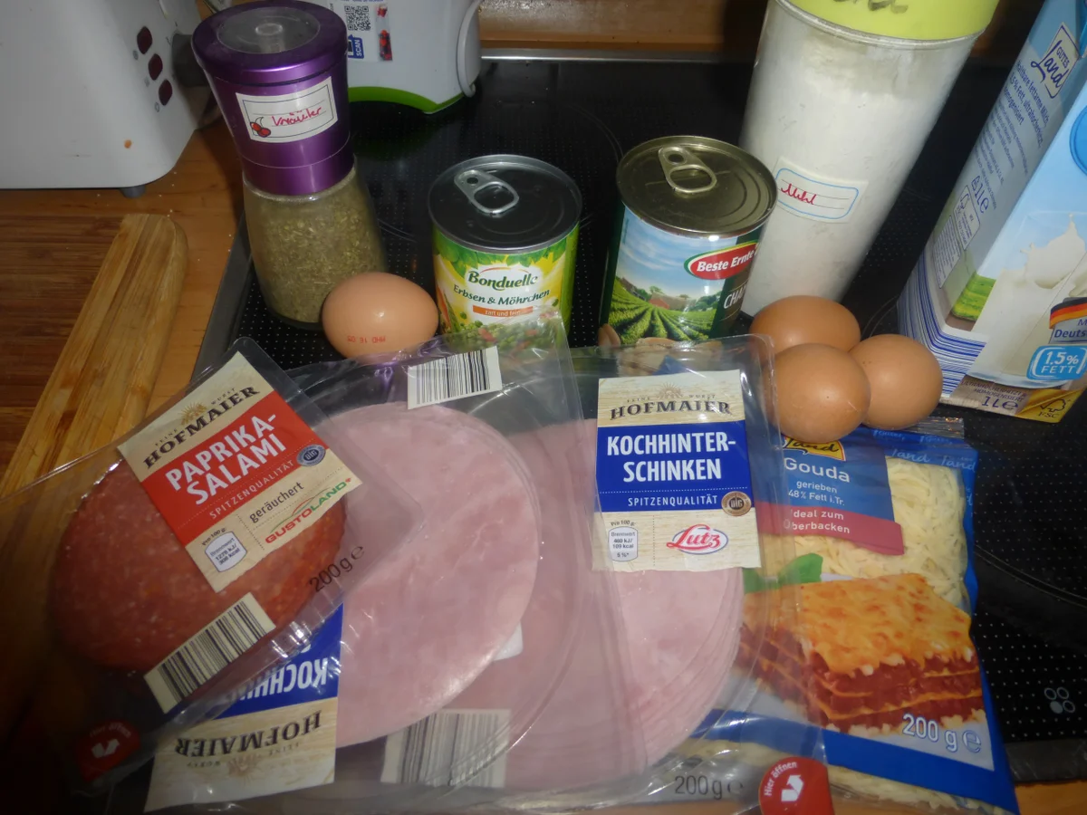 Rezept: Schüttelpizza Schüttelpizza - Rezept